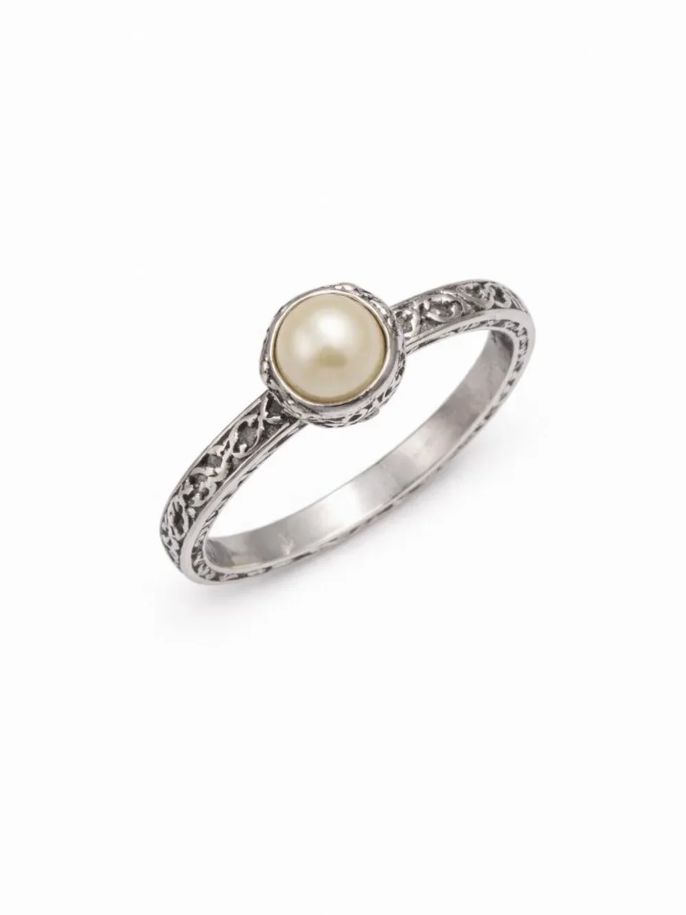 Silver Ornament Women's Ring Norse Theme - Handcrafted - Size 5.75